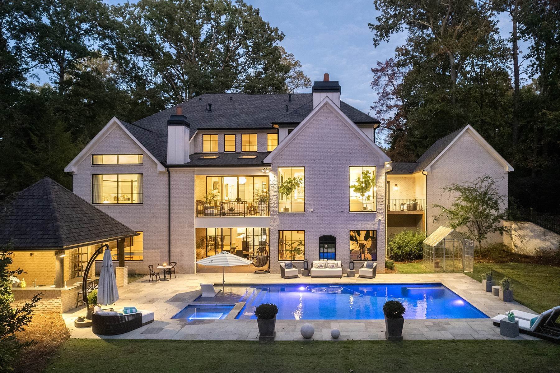 Single Family Homes for Sale at Sophisticated Modern Elegance Abounds in Private Gated Property 4220 Harris Trail NW Atlanta, Georgia 30327 United States