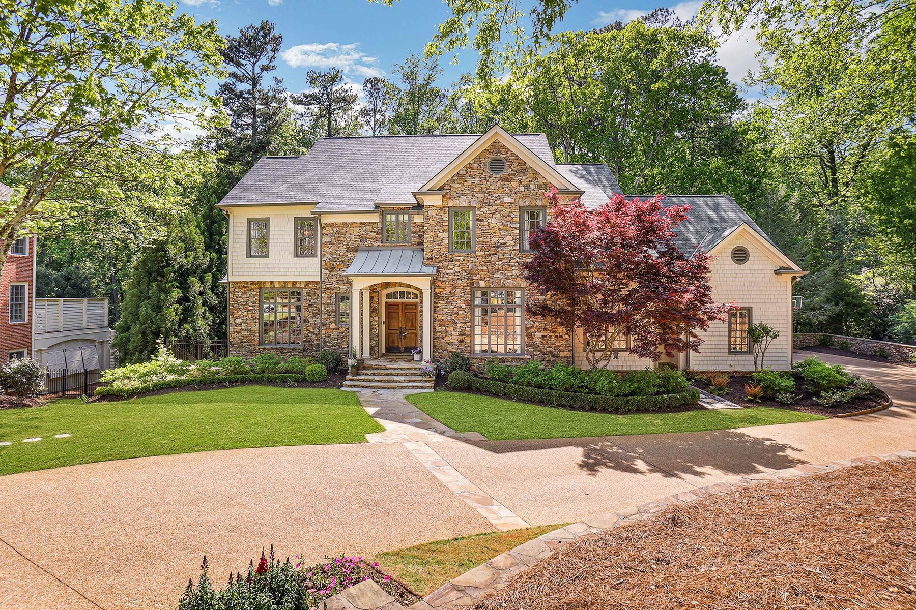 Single Family Homes for Sale at Beautifully Renovated Home on Exclusive Private Cul-de-sac in Chastain Park 484 Conway Manor Drive Atlanta, Georgia 30327 United States