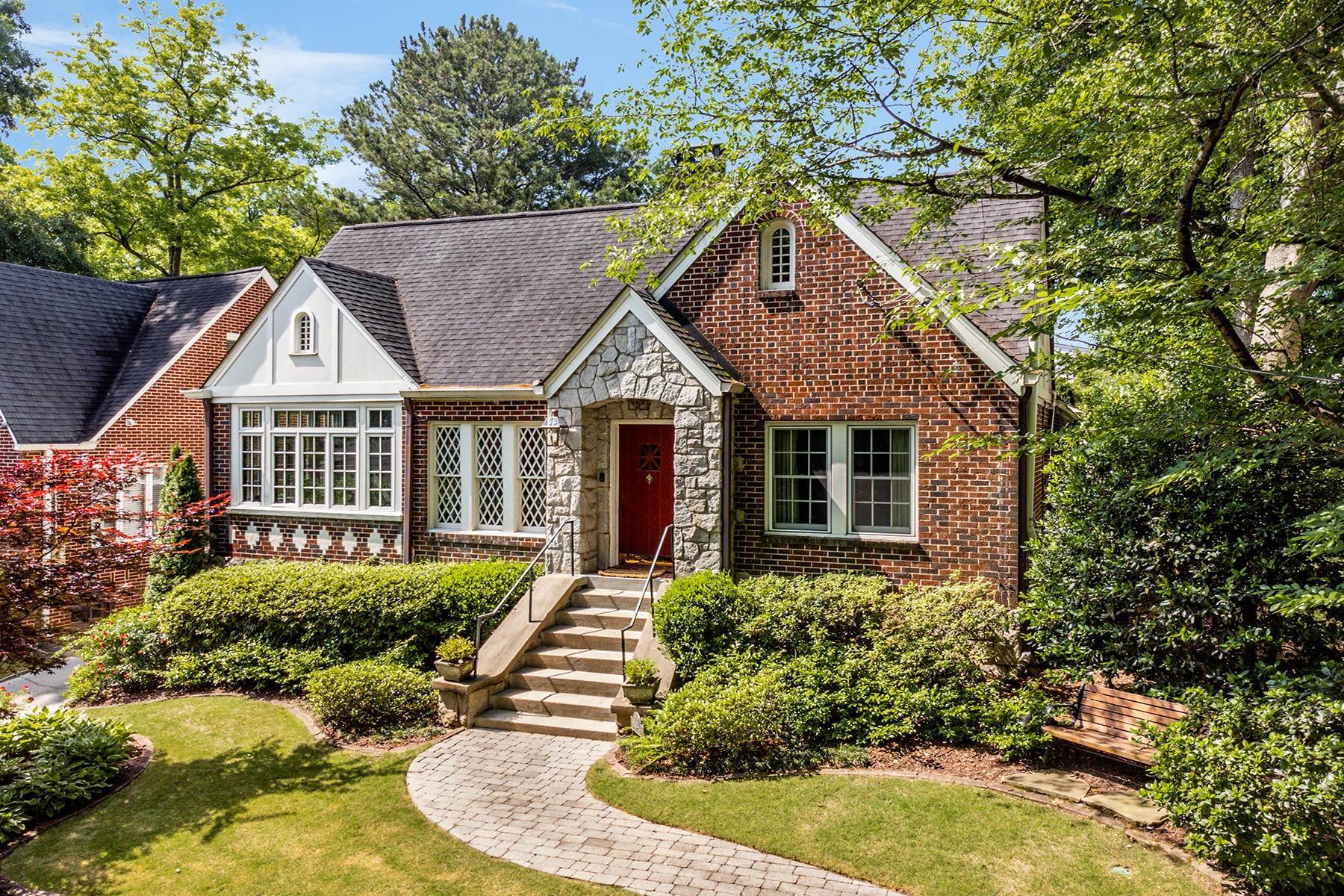 Single Family Homes for Sale at Charmingly Updated Morningside Tudor Offers Thoughtful Finishes And Curb Appeal 1131 Reeder Circle NE Atlanta, Georgia 30306 United States