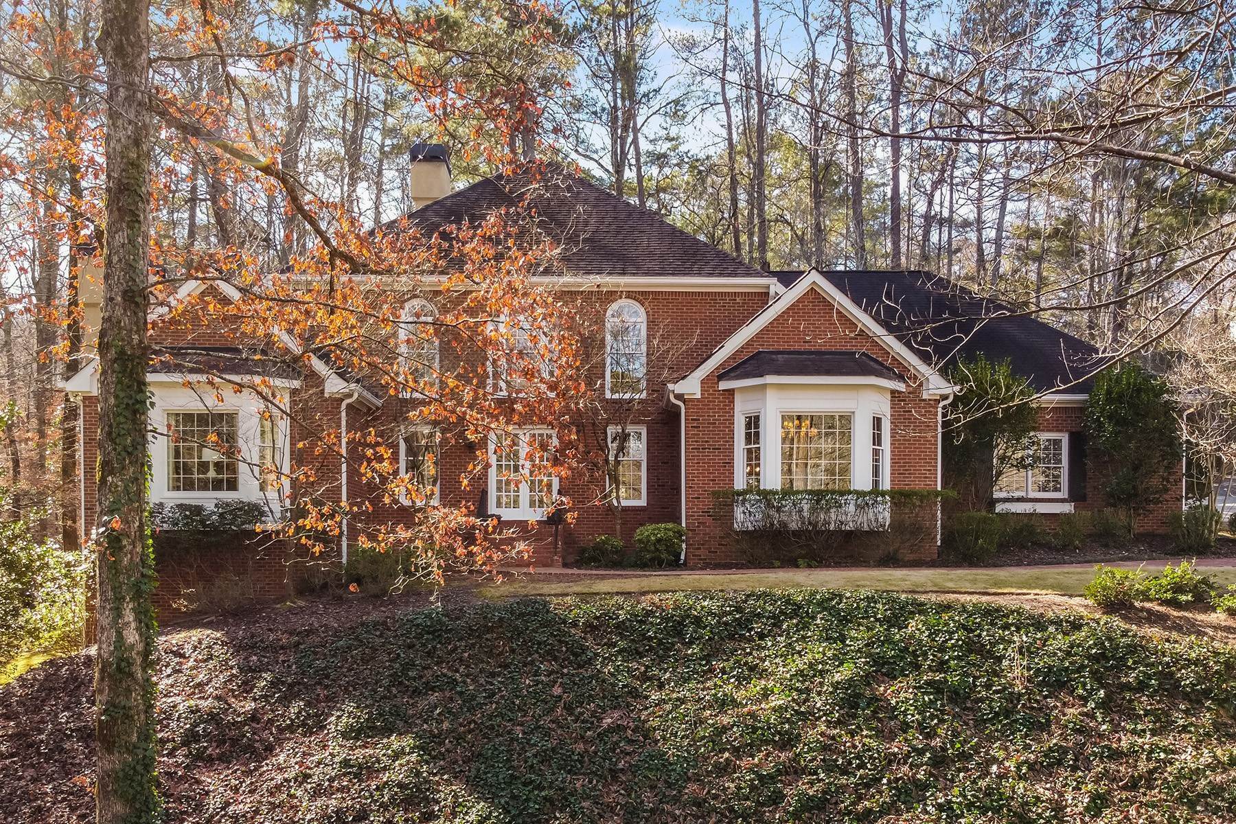 Single Family Homes for Sale at Classic Brick Sandy Springs Executive Home on 1.206 Acres 895 Waddington Court Sandy Springs, Georgia 30350 United States